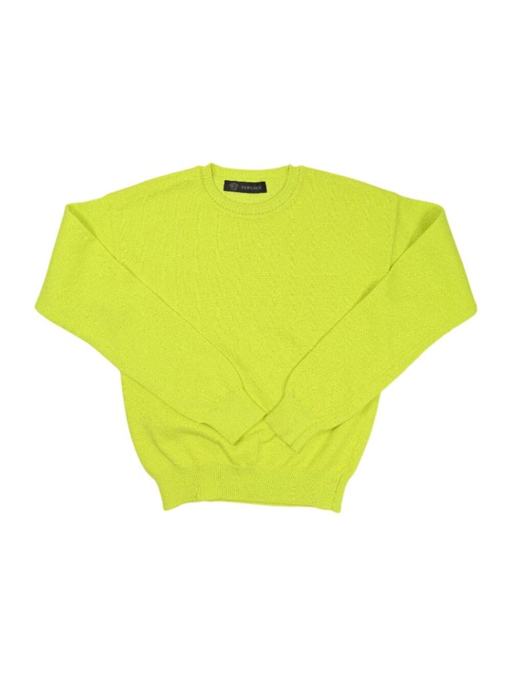 Versace Knit Sweater in Lime Green
